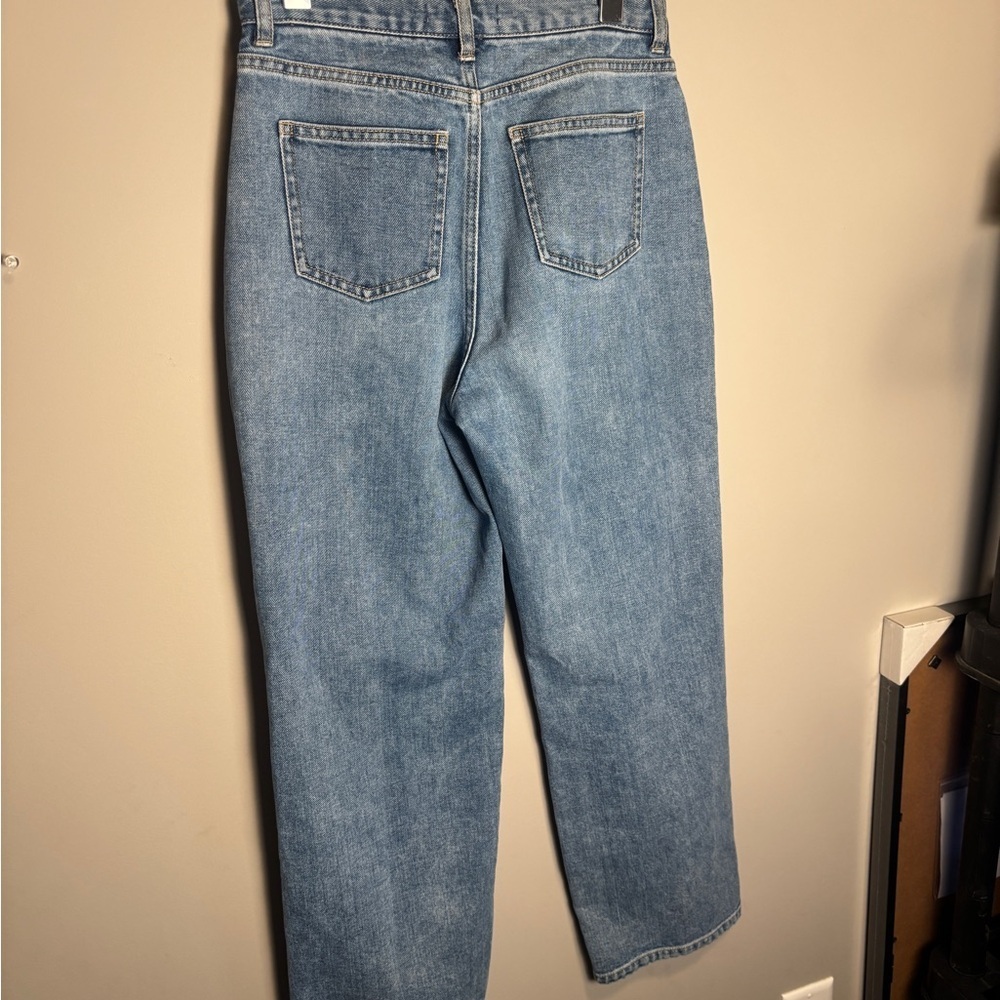OAK + FORT Classic Distressed Blue Denim - Picture 7 of 9